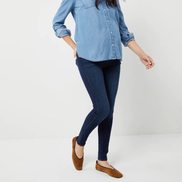Joe's Jeans Cropped Maternity Jeans, 25' Inseam - Picture 1 of 7